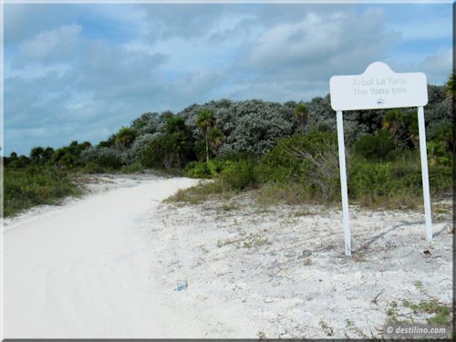 Sign from the sandy trail to west beaches