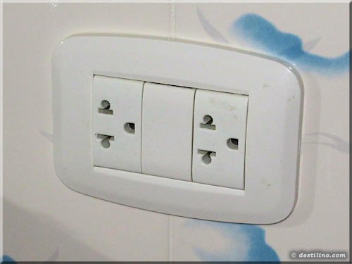 Electrical outlet in bathroom